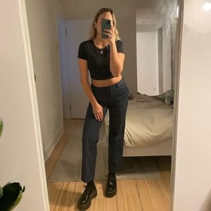 Thrifted navy pants